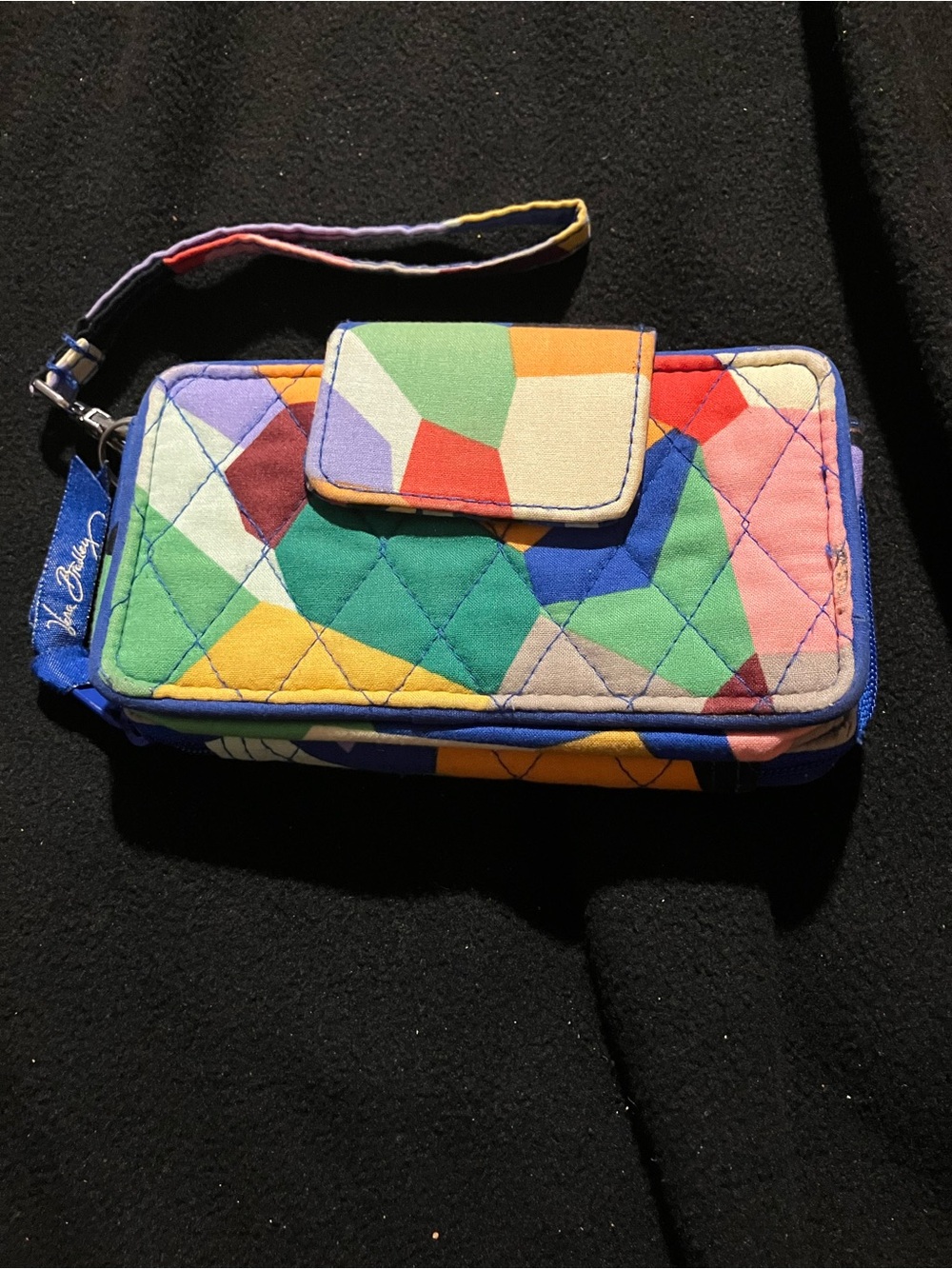 Vera Bradley Pop Art RFID All In One Wristlet Wallet Geometric Print No Stains